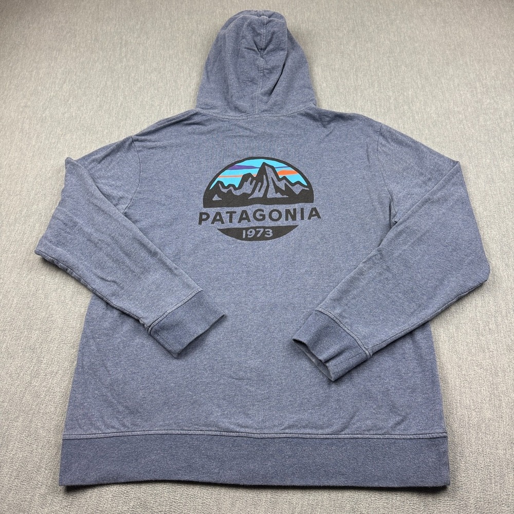 Patagonia Hoodie Mens Large Purple Fitz Roy Scope Lightweight Full-Zip Hoody - Picture 1 of 14